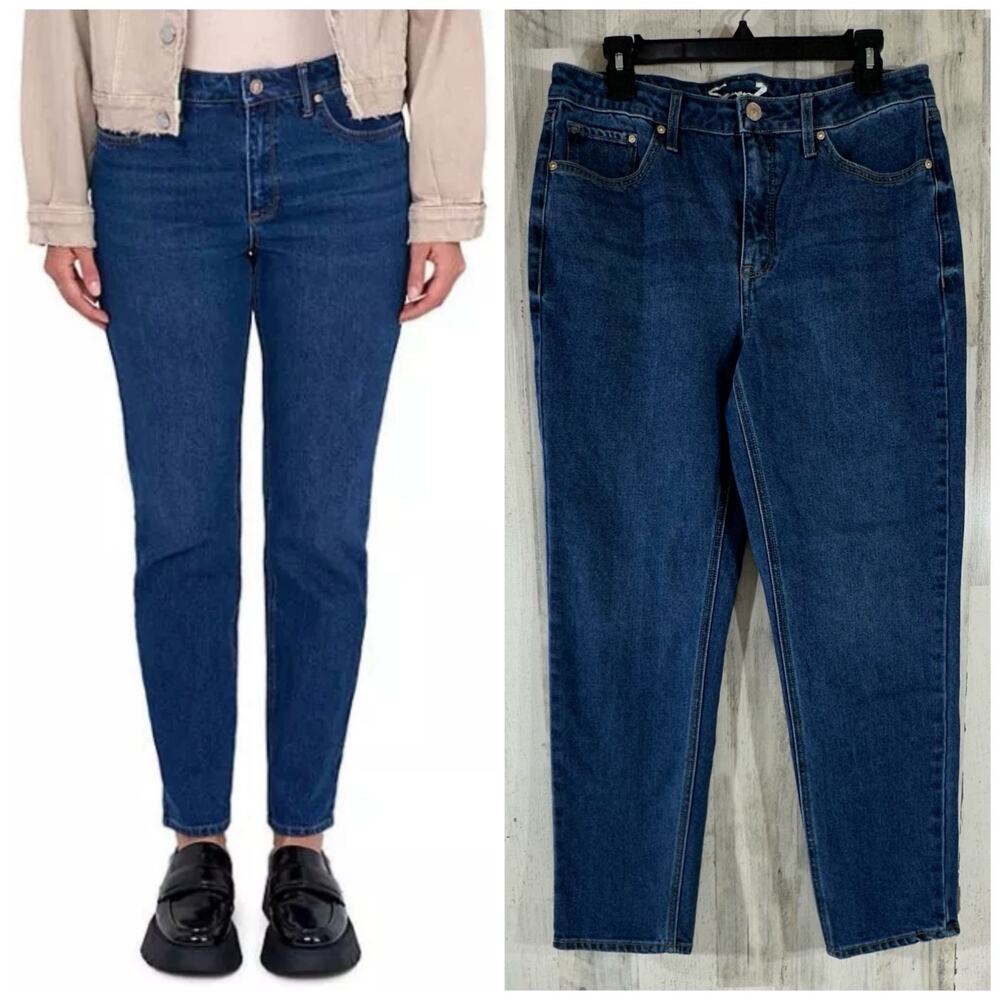 Seven7 Jeans Size 10‎ (32x29) Slim Straight (Tapered) Birch Blue Wash High Rise